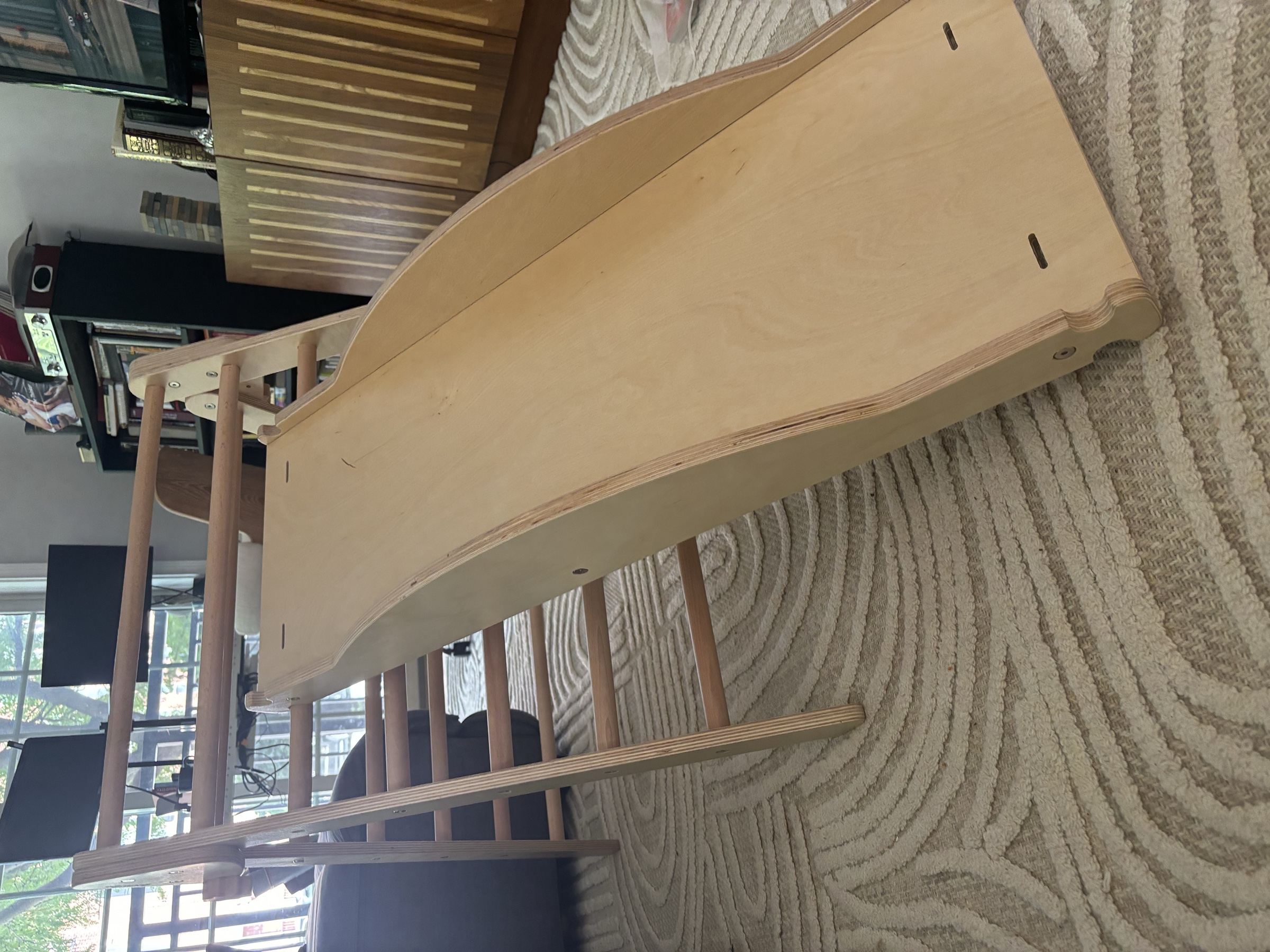 Pikler triangle with the slide and ramp attachment